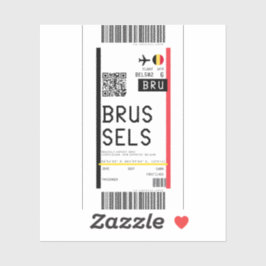 Instapkaart naar Brussel (BRU) Sticker