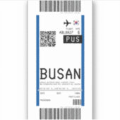 Instapkaart naar Busan (PUS) Sticker (Voorkant)
