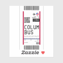 Instapkaart naar Columbus (CMH) Sticker