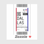 Instapkaart naar Dallas (DAL) Sticker (Vel)