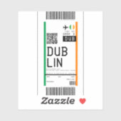 Instapkaart naar Dublin (DUB) Sticker (Vel)