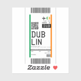 Instapkaart naar Dublin (DUB) Sticker