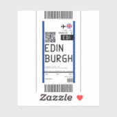 Instapkaart naar Edinburgh (EDI) Sticker (Vel)