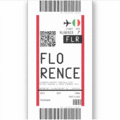 Instapkaart naar Florence (FLR) Sticker (Voorkant)