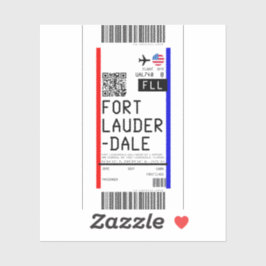 Instapkaart naar Fort Lauderdale (FLL) Sticker
