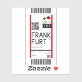 Instapkaart naar Frankfurt (FRA) Sticker