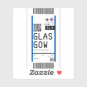 Instapkaart naar Glasgow (GLA) Sticker (Vel)
