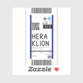Instapkaart naar Heraklion (HER) Sticker (Vel)