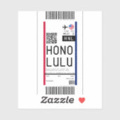 Instapkaart naar Honolulu (HNL) Sticker (Vel)