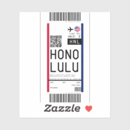 Instapkaart naar Honolulu (HNL) Sticker