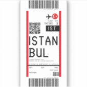 Instapkaart naar Istanbul (IST) Sticker (Voorkant)