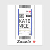 Instapkaart naar Katowice (KTW) Sticker (Vel)