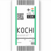 Instapkaart naar Kochi Kerala (COK) Sticker (Voorkant)