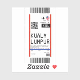 Instapkaart naar Kuala Lumpur (KUL) Sticker