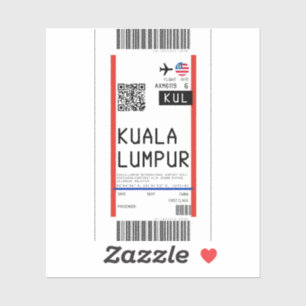 Instapkaart naar Kuala Lumpur (KUL) Sticker