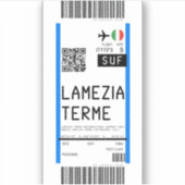 Instapkaart naar Lamezia Terme (SUF) Sticker (Voorkant)
