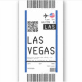 Instapkaart naar Las Vegas (LAS) Sticker (Voorkant)