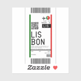 Instapkaart naar Lissabon (LIS) Sticker