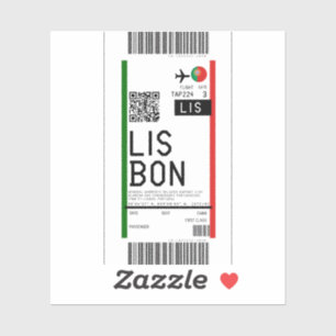 Instapkaart naar Lissabon (LIS) Sticker