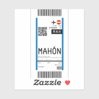 Instapkaart naar Mahon (MAH) Sticker