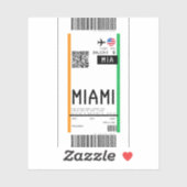 Instapkaart naar Miami (MIA) Sticker (Vel)