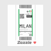 Instapkaart naar Milaan (MXP) Sticker (Vel)
