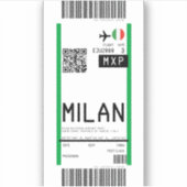 Instapkaart naar Milaan (MXP) Sticker (Voorkant)
