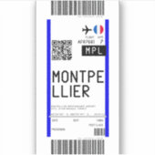 Instapkaart naar Montpellier (MPL) Sticker (Voorkant)