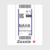 Instapkaart naar Naha Okinawa (OKA) Sticker (Vel)