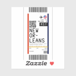 Instapkaart naar New Orleans (MSY) Sticker