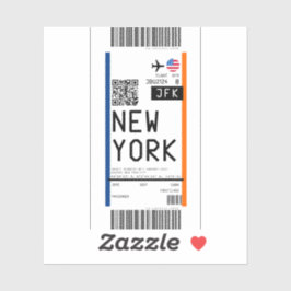 Instapkaart naar New York (JFK) Sticker