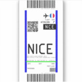 Instapkaart naar Nice (NCE) Sticker (Voorkant)