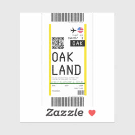 Instapkaart naar Oakland (OAK) Sticker