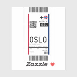 Instapkaart naar Oslo (OSL) Sticker