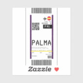 Instapkaart naar Palma de Mallorca (PMI) Sticker (Vel)