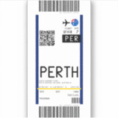 Instapkaart naar Perth (PER) Sticker (Voorkant)
