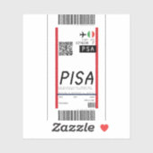 Instapkaart naar Pisa (PSA) Sticker (Vel)
