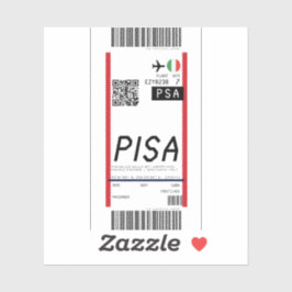 Instapkaart naar Pisa (PSA) Sticker