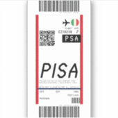 Instapkaart naar Pisa (PSA) Sticker (Voorkant)