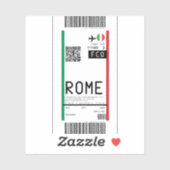 Instapkaart naar Rome (FCO) Sticker (Vel)