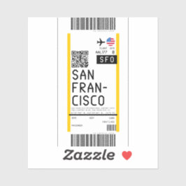 Instapkaart naar San Francisco (SFO) Sticker