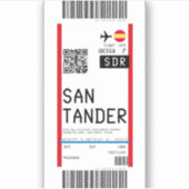 Instapkaart naar Santander (SDR) Sticker (Voorkant)
