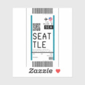 Instapkaart naar Seattle (ZEE) Sticker (Vel)