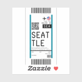 Instapkaart naar Seattle (ZEE) Sticker