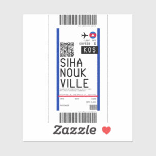 Instapkaart naar Sihanoukville (KOS) Sticker
