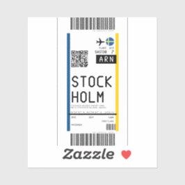 Instapkaart naar Stockholm (ARN) Sticker