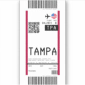 Instapkaart naar Tampa (TPA) Sticker (Voorkant)