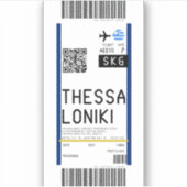 Instapkaart naar Thessaloniki (SKG) Sticker (Voorkant)