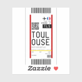 Instapkaart naar Toulouse (TLS) Sticker