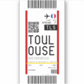 Instapkaart naar Toulouse (TLS) Sticker (Voorkant)
